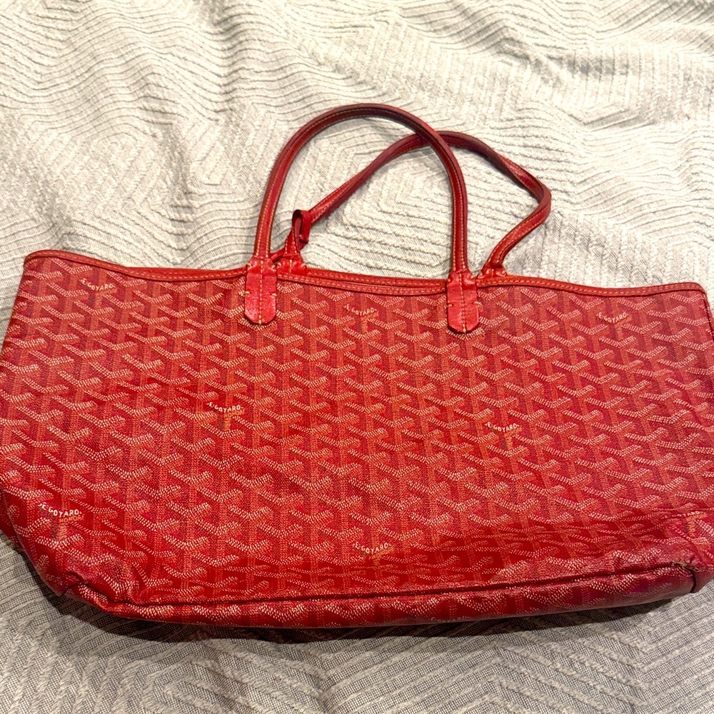 Authentic Goyard St. Louis Red Tote PM